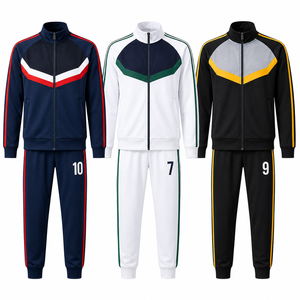 Custom Summer Tracksuit <b>Set</b> Men Full Zip <b>Waterproof</b> 100% Polyester Training Jacket Jogger Pants Team Sportswear OEM ODM - Product Image 2