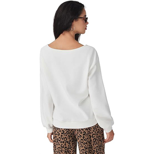 Sudadera de Mujer, Cuello Redondo, Algodón, Ligera, Transpirable, Felpa Francesa, Estilo Vintage Lavado, Prenda Esencial para el Día a Día - Product Image 2