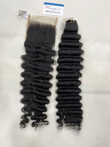 Extensions de cheveux humains Deep Wave, tissage péruvien avec fermeture en dentelle - Product Image 6