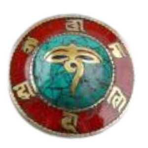 Colgantes de Metal con Diseño de Flor de Coral Plateados en Plata con Signo Auspicioso Budista - Product Image 6