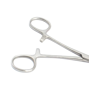Pinzas Hemostáticas Manuales de Acero Inoxidable Alemán de Alta Calidad, Rectas y Curvas, Instrumentos Quirúrgicos Veterinarios de Laboratorio, Clase II - Product Image 6