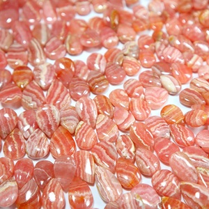 Perles lisses en rhodochrosite de forme poire, perles en rhodochrosite rose naturelle en forme de goutte pour la fabrication de bijoux - Product Image 1