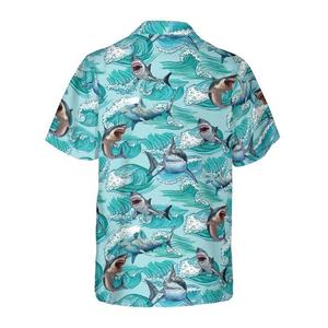 Chemise Hawaïenne Homme Manches Courtes Imprimé Feuilles Tropicales Noir Vert Tenue Hiver Vacances Respirante Écologique Anti-Boulochage - Product Image 1