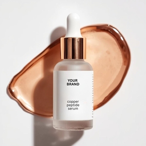 Sérum Visage Anti-Âge au Cuivre Bleu Peptidique Marque Blanche, Logo Personnalisé, Soin des Lèvres Liquide Éclaircissant et Raffermissant Enrichi en Vitamines pour la Peau - Product Image 2