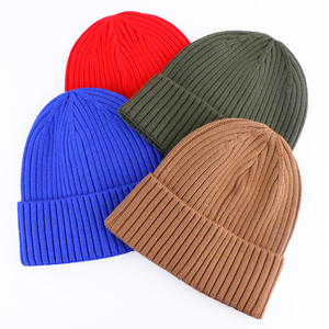 Custom Beanie Hat Blank Plain Cuffed Knitted Skull <b>Cap</b> <b>Winter</b> Warm Royal Blue Headwear - Product Image 4