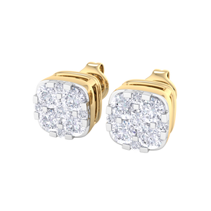 Elegantes Pendientes Cuadrados de Oro con Diamantes, Aretes de Moda para Mujer, Joyería Brillante con Incrustaciones de Diamantes, Regalo al por Mayor - Product Image 4