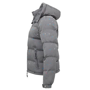 Designer Brand Winter <b>Men's</b> Soft Shell Puffer <b>Jacket</b> with Turtleneck Collar Breathable Outdoor Cotton Lined - Product Image 2
