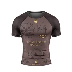Rashguard Unisexe Sur Mesure OEM, Protection UV par Sublimation, Compression, Séchage Rapide, Polyester, Vêtements de Sport Athlétiques, Fabrication OEM - Product Image 6