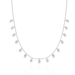 Collier en argent sterling 925 avec pendentif en moissanite taille brillant rond, bijou pour mariage, fiançailles, cadeau - Product Image 2