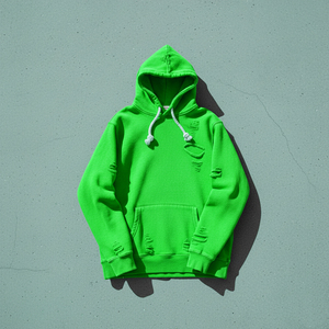 Hoodies vintage pour hommes, coupe oversize, en tissu éponge délavé à l'acide, avec ourlet brut et coupe courte, personnalisables avec logo - Product Image 6