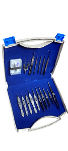 Juego de cataratas oftálmicas hechas a mano de precisión, instrumentos de acero inoxidable de alta calidad de 17 piezas, fuente de alimentación Manual de revestimiento duradero - Product Image 3