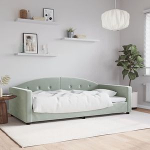 Cama Nido Doble de Madera Maciza en Terciopelo Gris Claro, Diseño Elegante de Sofá Cama con Estructura Metálica y Contrachapada - Product Image 1