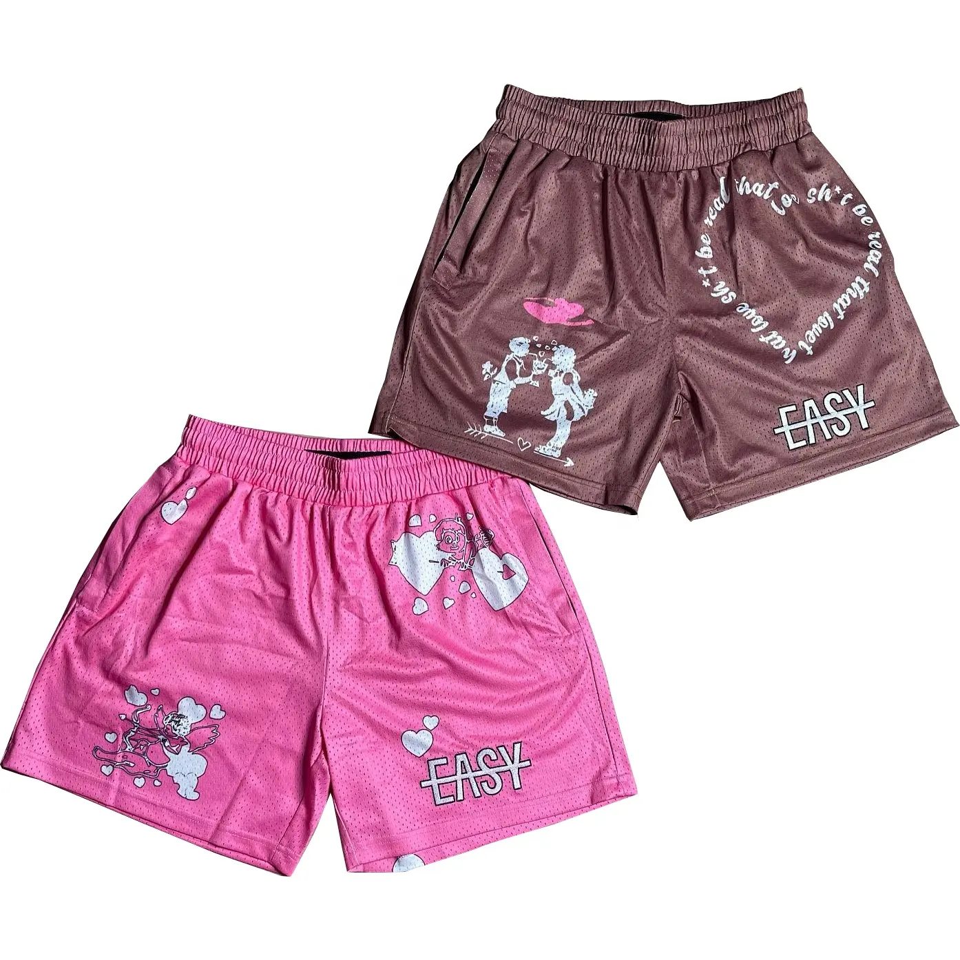 sublimated quick dry short with embroidery logo charater patches OEM running shorts printed pictures leisure gym
