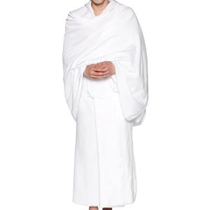 100% Polyester Elegant Anti-Static Ihram <b>Towel</b> Set for Men Soft Breathable Fabric for Hajj Umrah Traditional Islamic Clothing - Product Image 1