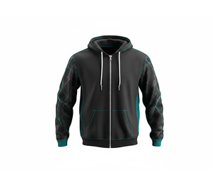 Sudadera con capucha y cremallera completa en blanco, lista para personalizar con tu marca, ropa de invierno a la moda para hombres, mujeres y jóvenes, chaqueta con capucha para entrenamiento, ropa deportiva. - Product Image 1