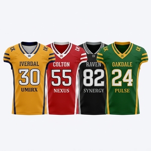 Camiseta Deportiva Personalizada de Fútbol Americano, Cuello en V, Manga Corta, Unisex, Poliéster, Uniforme de Equipo, Secado Rápido - Product Image 5