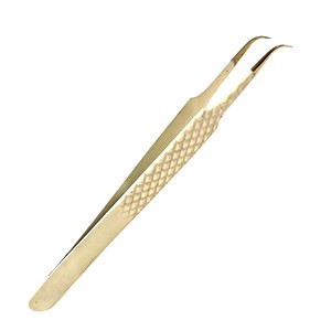 Concept de beauté Service OEM écologique Pince à cils en acier inoxydable Collection or blanc de haute qualité avec embouts pointus - Product Image 1