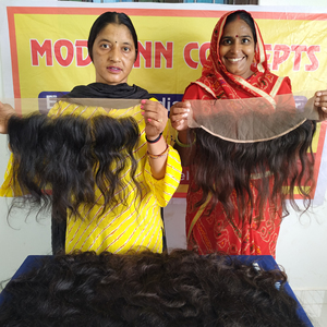 Indien aucun rejet 8-32 pouces tressage cheveux cuticules disposés 13*6 frontal ondulé un Doner pas cher naturel noir cheveux humains - Product Image 2