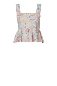 Blusa Peplum de Algodón Floral para Mujer, Ecológica, de Primera Calidad, Ligera, Transpirable, Corte A, Ajustada, para Fiestas - Product Image 4