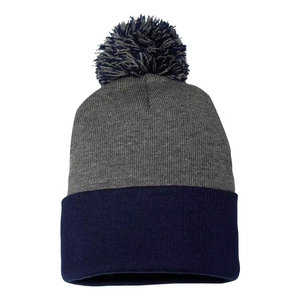 Econex Sports Unisex Black <b>Beanie</b> Hat Pom Pom Knit Winter Casual Style for Adults 56-58CM Head Circumference 100% Acrylic - Product Image 5