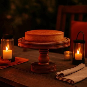 Handmade Wooden Dessert Stand with Dome <b>Cover</b> for Cupcake Pastry Cheese Serving Wedding Event Decoration Use B2B - Product Image 6
