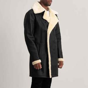 Best Quality <b>Men</b>’s Brown <b>Leather</b> Puffer <b>Jacket</b> with Genuine <b>Leather</b> Winter Bomber - Product Image 2