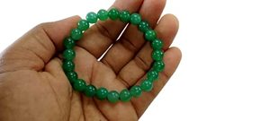 Bracelet en cristal d'aventurine verte, perles rondes de 8 mm, bijoux de mode pour hommes - Product Image 6