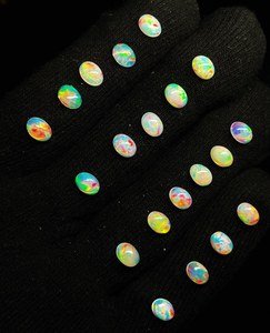 Natural Ethiopian <b>Fire</b> Opal Cabochon Oval Gemstone Wholesale Loose Opal Jewelry Making <b>Stone</b> - Product Image 5