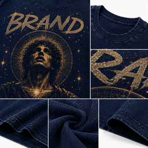 T-shirt Homme Oversize Vintage Lavé 100% Coton Lourd 230 GSM Personnalisable Impression Sérigraphique Streetwear Vierge OEM - Product Image 3