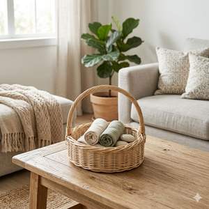 Cesta de Ratán Apilada Hecha a Mano - Product Image 5