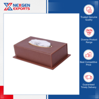 Ensemble de bureau portable en cuir PU Nexgen Exports avec plateau à documents - Cadeau promotionnel personnalisable