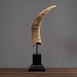 Sculpture décorative en corne de buffle, taille personnalisée, écologique, corne de buffle organique, design moderne - Product Image 3