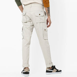 Pantalon cargo en toile pour homme, taille mi-haute, à logo personnalisé, séchage rapide, respirant, style urbain, avec cordon de serrage – Nouvelle collection printemps, vente flash - Product Image 2