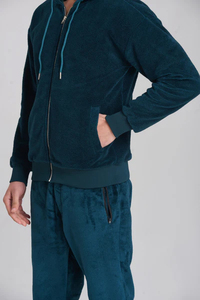 High Quality Vintage Streetwear Custom LOGO Stacked Tracksuit Unisex <b>Lightweight</b> 100% Cotton Breathable Hooded Drawstring <b>Jacket</b> - Product Image 4