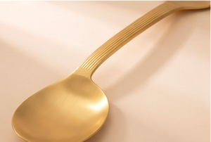 Elegant Gold Rice Serving Spoons Premium Matte Gold PVD Finished Rice Lifter For Kitchen Dining Table Wedding And Restaurant - Product Image 4