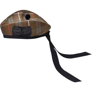 Chapeau Glengarry en tartan pour uniforme Highland, fabriqué en tissu respirant laine-acrylique pour un confort tout au long de la journée - Product Image 1