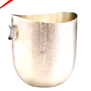 Best Selling Unique Style Metal Ice Bucket in Round Shape for Bars <b>Weddings</b> Wine Cooling Use - Product Image 1