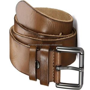 Arnés de cuero natural para hombre, cinturón informal de negocios hecho a mano con hebilla de metal - Product Image 6