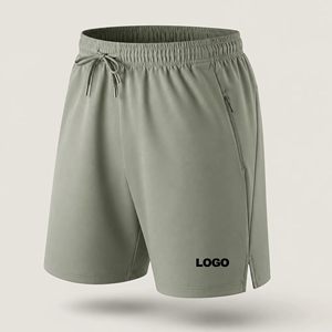Shorts de détente pour hommes avec logo personnalisé, disponibles en 5 longueurs de entrejambe (2,5''/3''/4''/5''/6''), avec braguette boutonnée et passepoil, en tissu doux en mélange de rayonne. - Product Image 5