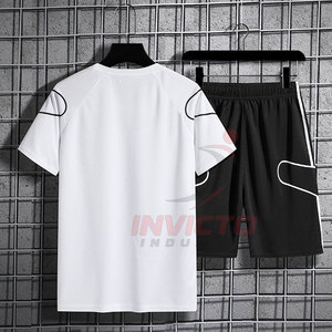 Breathable Plus Size Casual Men T-Shirt & Shorts Set Made In Pakistan Low Moq T-Shirt & Shorts - Product Image 2