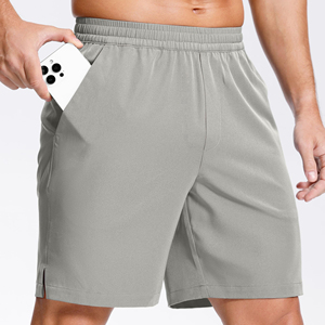 High Performance Men's Quick Dry Lightweight Athletic Shorts for Running Gym <b>Tennis</b> Solid Pattern Active Zipper Design Shorts - Product Image 4