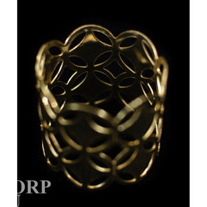 ที่ใส่ผ้าเช็ดปากโลหะตัดด้วยเลเซอร์ สีทองและสีเงิน สำหรับตกแต่งโต๊ะอาหารในร้านอาหารหรูและงานแต่งงานระดับพรีเมียม - Product Image 5