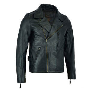 Veste en cuir pour homme, design personnalisé, couleur unie, vente chaude, streetwear, veste en cuir pour homme en promotion - Product Image 2