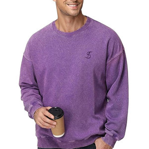 Sweat-shirt pour homme à séchage rapide, design tendance, effet délavé, tissu confortable, haute qualité, sweat-shirt basique pour homme, effet délavé - Product Image 4