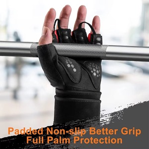 Gants tactiques demi-doigts pour sports de plein air, camping, tir, randonnée, moto, haltérophilie, avec protection rigide en caoutchouc des articulations - Product Image 2