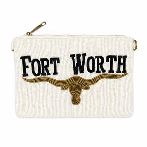 Porte-monnaie en verre perlé fait main de Fort Worth, pochette zippée brodée sur mesure, portefeuille cosmétique, vente en gros OEM - Product Image 2