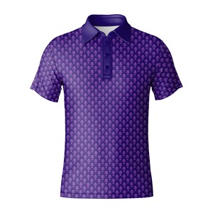 Camiseta de Golf para Hombre SOSH4, Tejida, Antiarrugas, de Algodón con Spandex, Manga Corta, Diseño Geométrico - Product Image 3