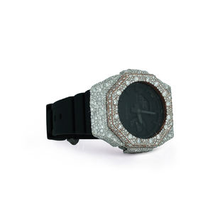 Montre à lunette sertie de diamants avec halo de flamme en diamant, montre-bracelet de mode haut de gamme, prix le plus bas jamais atteint - Product Image 4