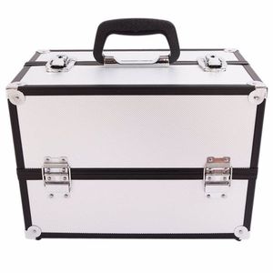 Valigetta SM 2083 in Lega di Alluminio Argento, Organizzatore per Gioielli Ecologico e Resistente con Manico, Valigetta Cosmetica Impermeabile - Product Image 3