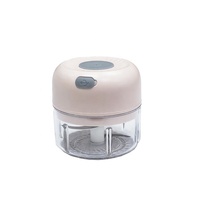 Hachoir à légumes multifonctionnel rechargeable sans fil portable semi-automatique facile à nettoyer en plastique avec récipient en acier inoxydable